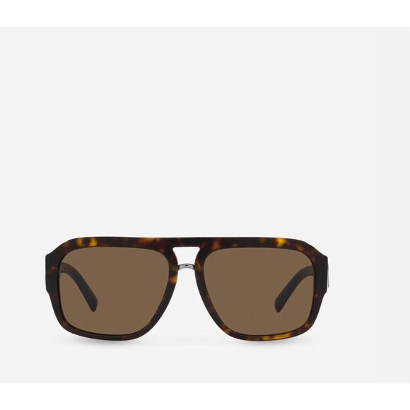 NWT Dolce & Gabbana Aviator Polarized 4403 Sunglasses Dark Brown Havana OS main image 8